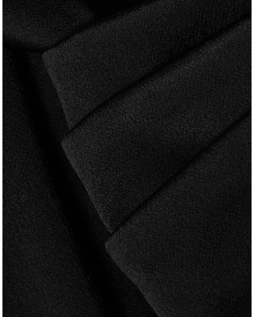 Saint Laurent Black Satin Sleeveless Dress