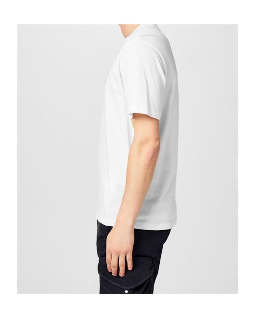 C P Company White Logo Crew Neck T-Shirt for men