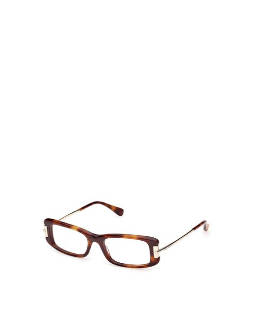 Max Mara White Full-Rimmed Plano Lenses