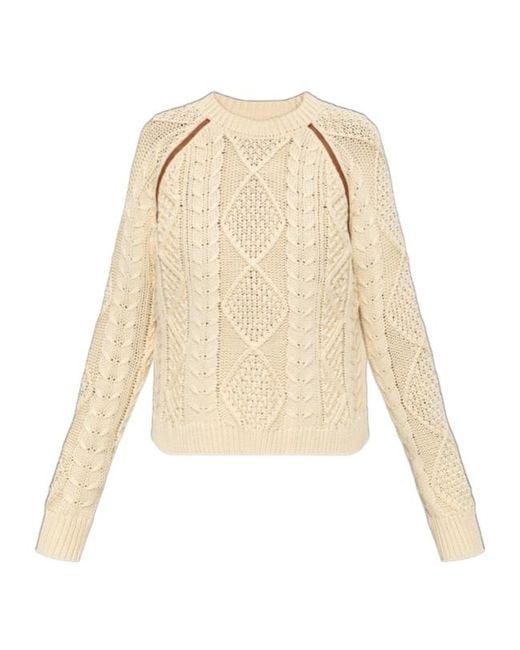 DIESEL Natural Cable Knit Sweater