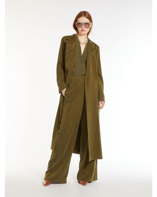 Max Mara Green Studio High Waist Wide Leg Trousers
