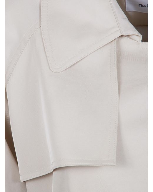 Frankie Shop Gray Double-Breasted Belted Coat