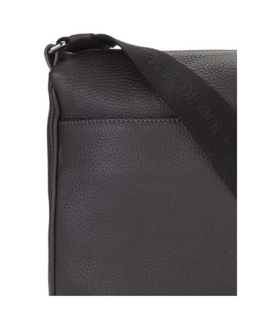 Giorgio Armani Black Logo Details Cross-Body Bag for men