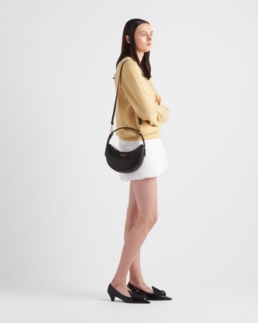 Prada Black Arqué Re-Nylon Mini Recycled-Nylon Shoulder Bag