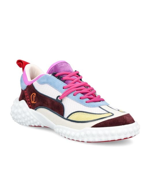 Christian Louboutin Pink Textured Sole Sneakers