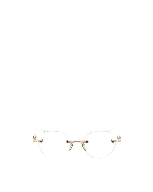 Chrome Hearts White Frameless Non-Prescription Glasses
