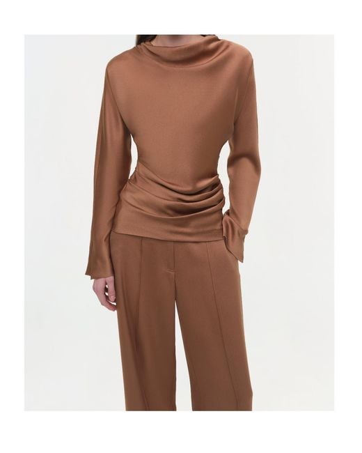 Jonathan Simkhai Brown Wide-Leg Trousers