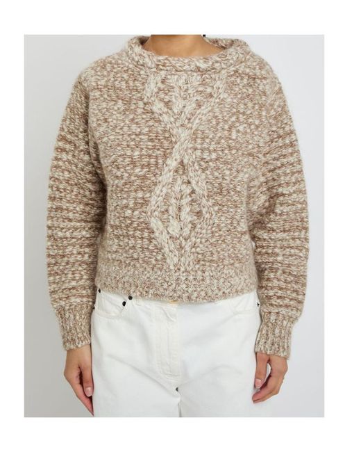 Isabel Marant Natural Dorota Chunky-Knit Alpaca-Blend Jumper