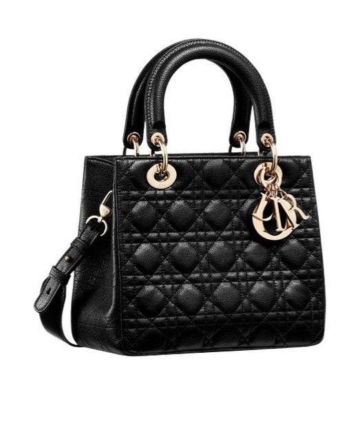 Dior Black Medium Soft Lady Bag