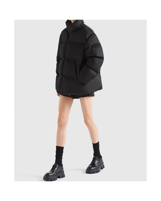 Prada Black Oversized Re-Nylon Down Jacket