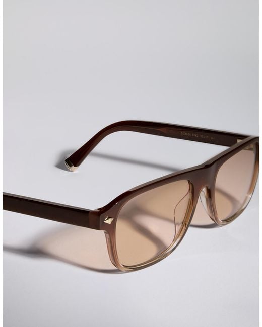 Brunello Cucinelli Multicolor Rectangular Acetate Frame for men