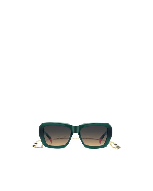 Missoni Green Logo Detail Sunglasses