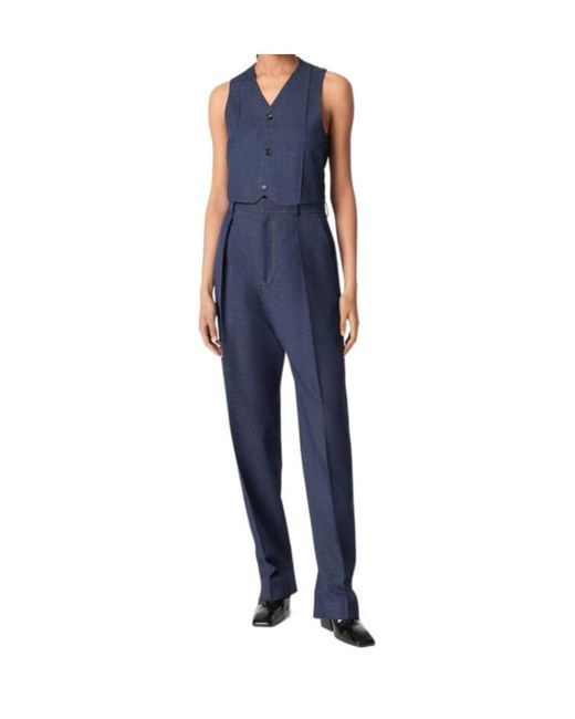 Bottega Veneta Blue Tapered Leg Trousers