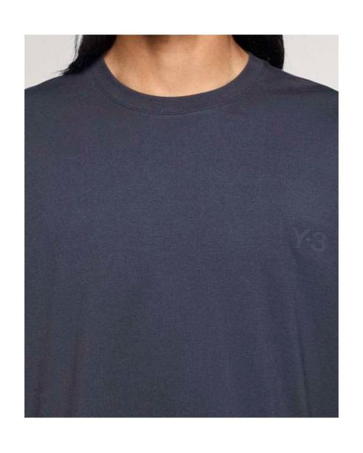 Y-3 Blue Long-Sleeve T-Shirt for men
