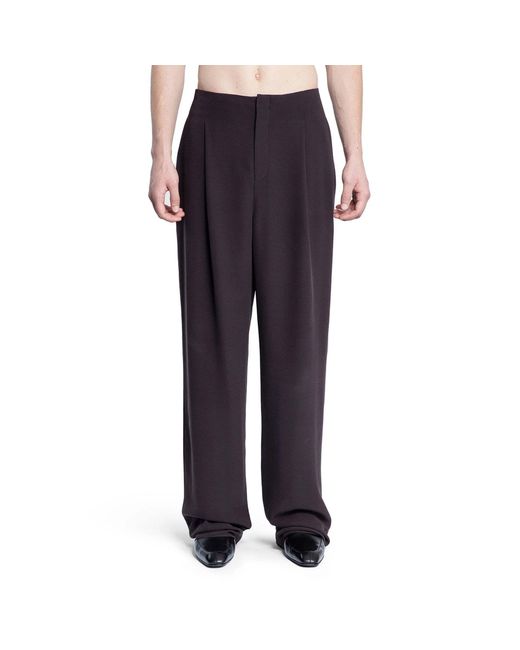 Saint Laurent Blue Pleated Casual Pants for men