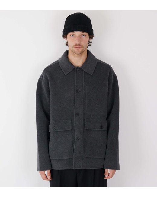 Nanamica Black Windproof Knitted Hat for men
