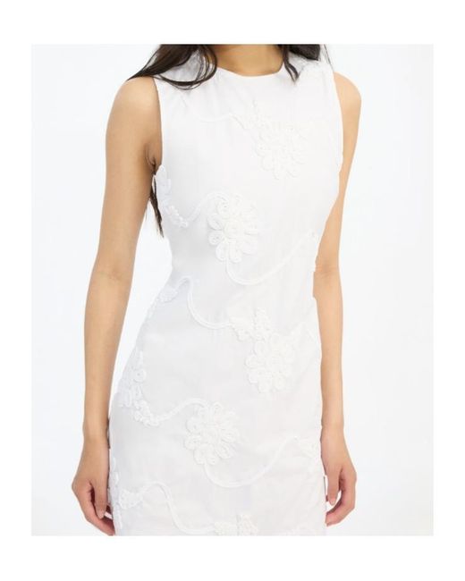 ROTATE BIRGER CHRISTENSEN White Floral Embroidered Mini Dress