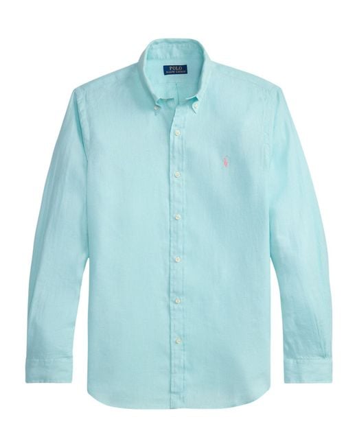 Ralph Lauren Blue Polo Lightweight Shirt for men