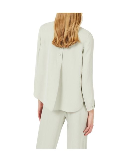 Emporio Armani White Minimalist Longsleeve Shirt