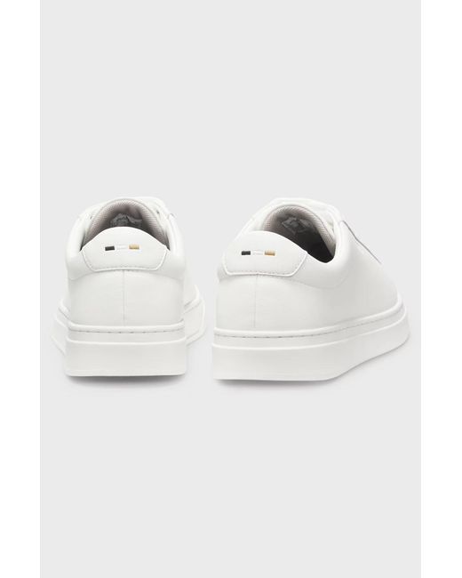 Boss White Boss Leather Low-Top Sneakers for men