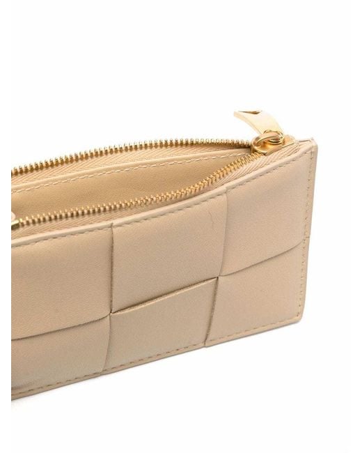 Bottega Veneta Natural Cassette Zippered Card Case