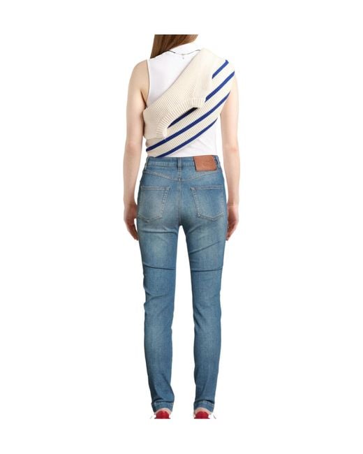 Dolce & Gabbana Blue Solid Skinny Jeans