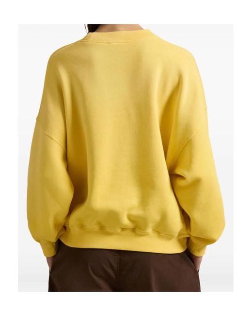 Polo Ralph Lauren Yellow Logo Embroidered Crewneck Sweatshirt for men