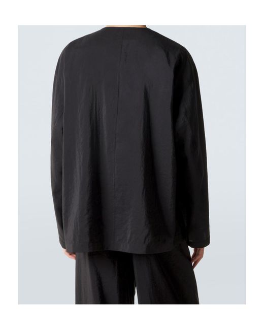 Lemaire Black Silk-Blend Shirt for men