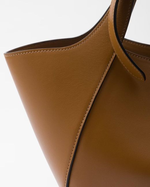 Prada Brown Medium Leather Tote Bag