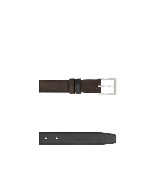 Hogan Black Logo Detailed Buckled Belt for men
