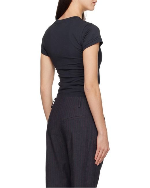Ganni Black Printed T-Shirt