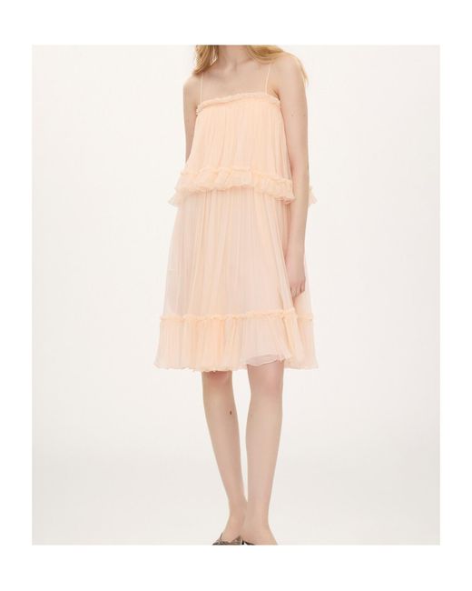 Chloé Pink Chloé Ruffled Mini Dress