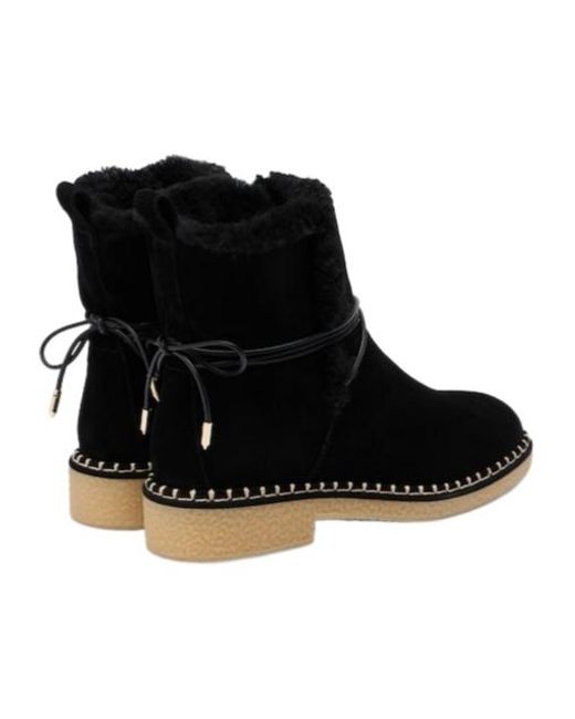 Aquazzura Black Trimmed Suede Ankle Boots