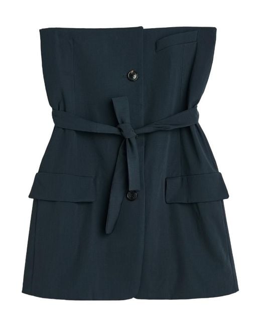 Our Legacy Blue Belted Waist Suit Top