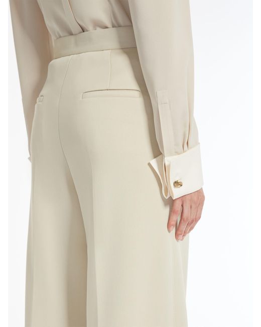 Max Mara Natural Button Detailed Long-Sleeved Blouse