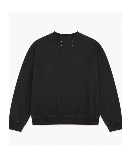 Maison Margiela Black Long-Sleeve Sweatshirt for men