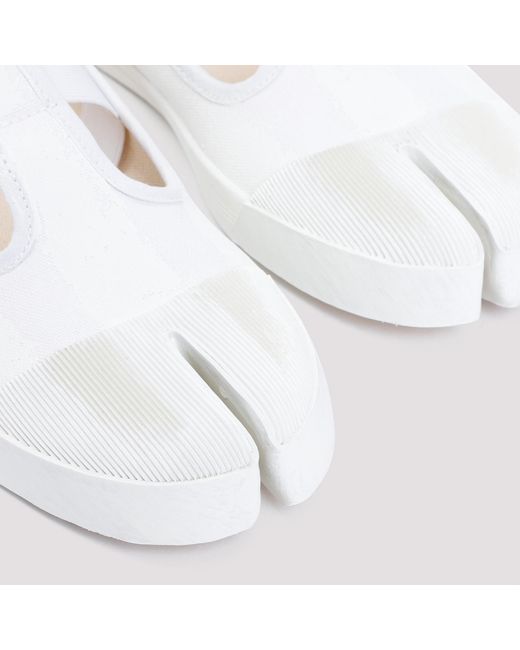 Maison Margiela White On The Deck Tabi Mary Jane Bianchetto