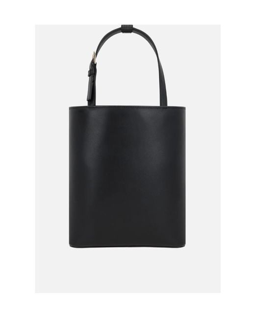 Prada Black Triangle Logo-Appliqu Tote Bag