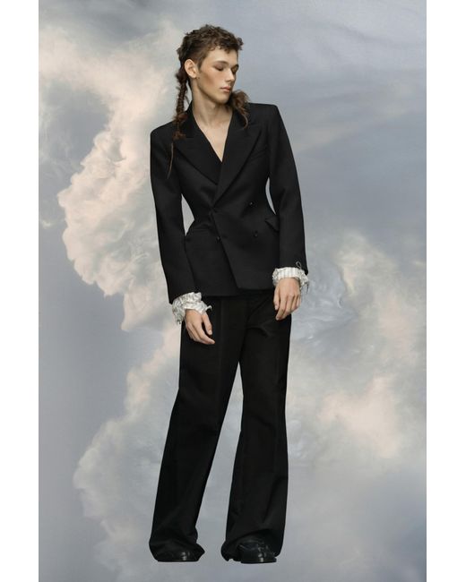 Maison Margiela Black Double-Breasted Tailored Blazer for men