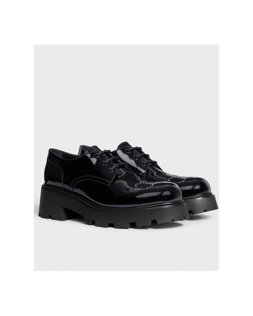 TRIOMPHE RANGERS DERBY WITH PERFORATED TRIOMPHE IN POLISHED BULL BLACK