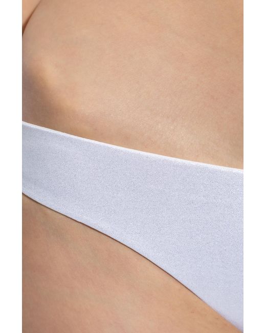 Marysia Swim White Newport Metallic Bikini Bottoms
