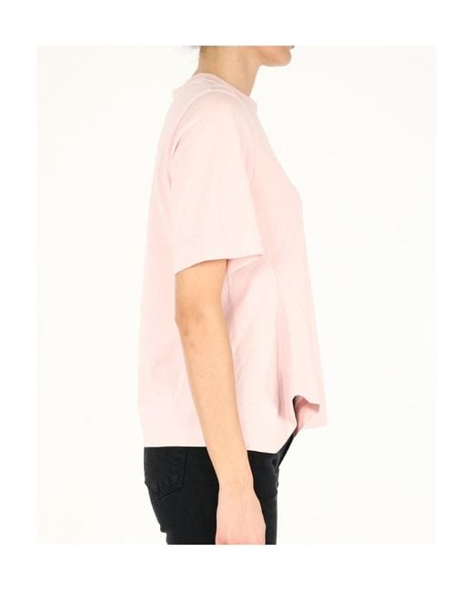 Stella McCartney Pink Godet-Detailed T-Shirt