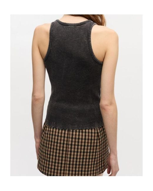 Ganni Black Washed Tank Top