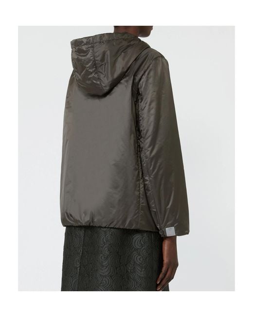 Max Mara Green Padded Hooded Jacket