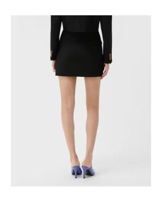 Versace Black Wool Mini Skirt