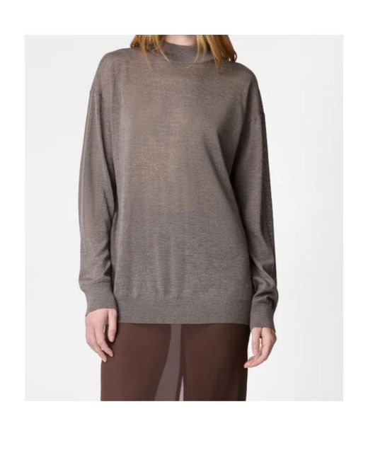 Tod's Gray Wool Long-Sleeved Pullover