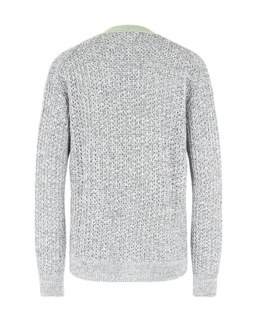 Fabiana Filippi Gray Long-Sleeved Knitted Cardigan