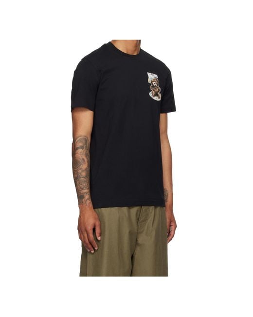 Moschino Black Short-Sleeved T-Shirt for men