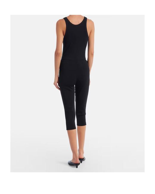 Totême Black Jersey Capri Pants