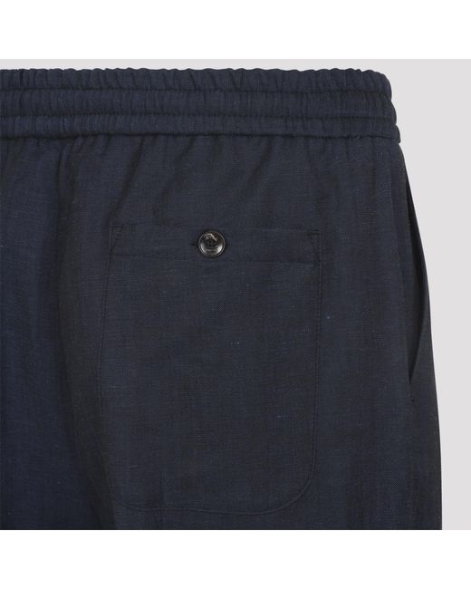 Etro Blue Drawstring Tapered Leg Trousers for men